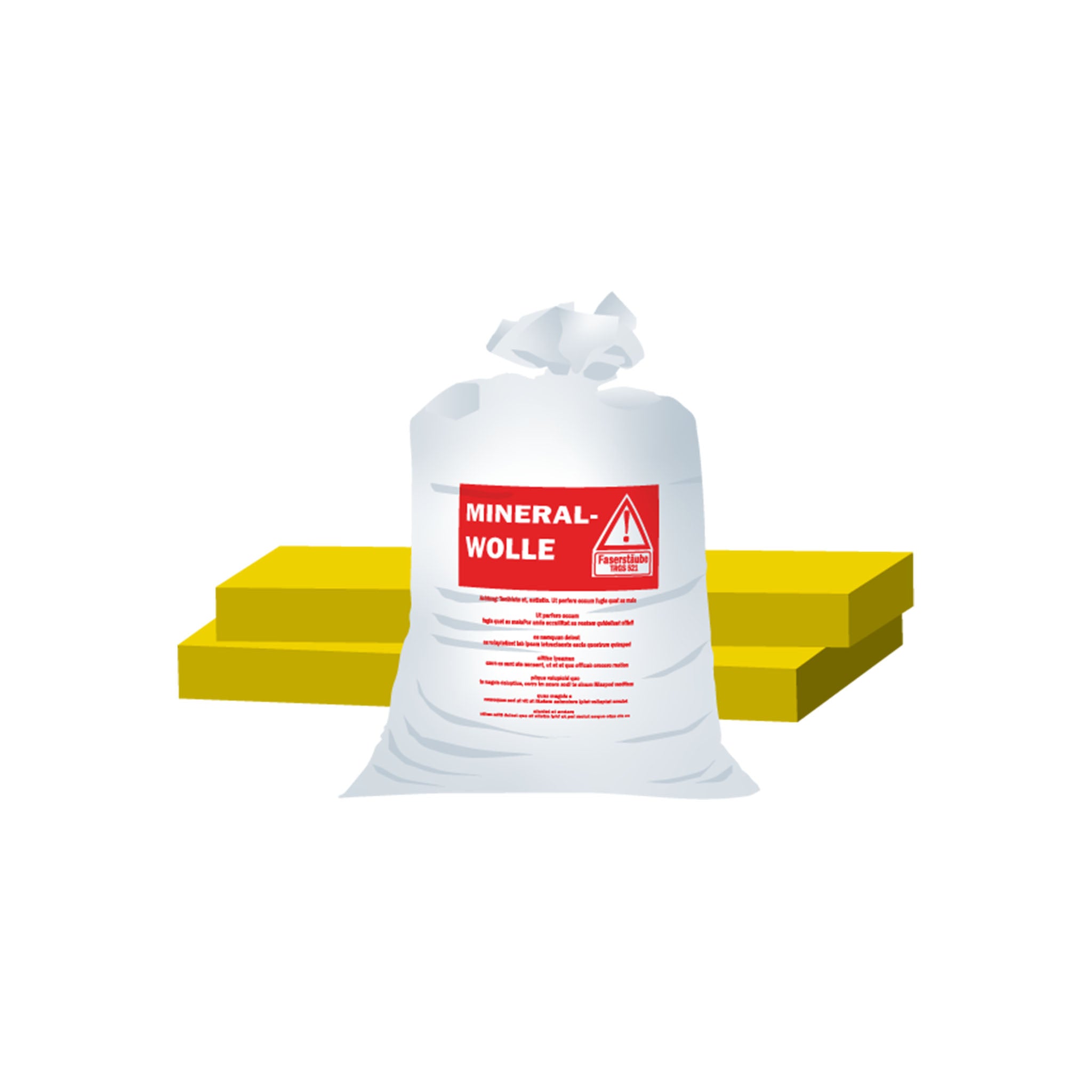 PP-Gewebe | 70x110 cm | KMF/Mineralwolle-Aufdruck | Beschichtet