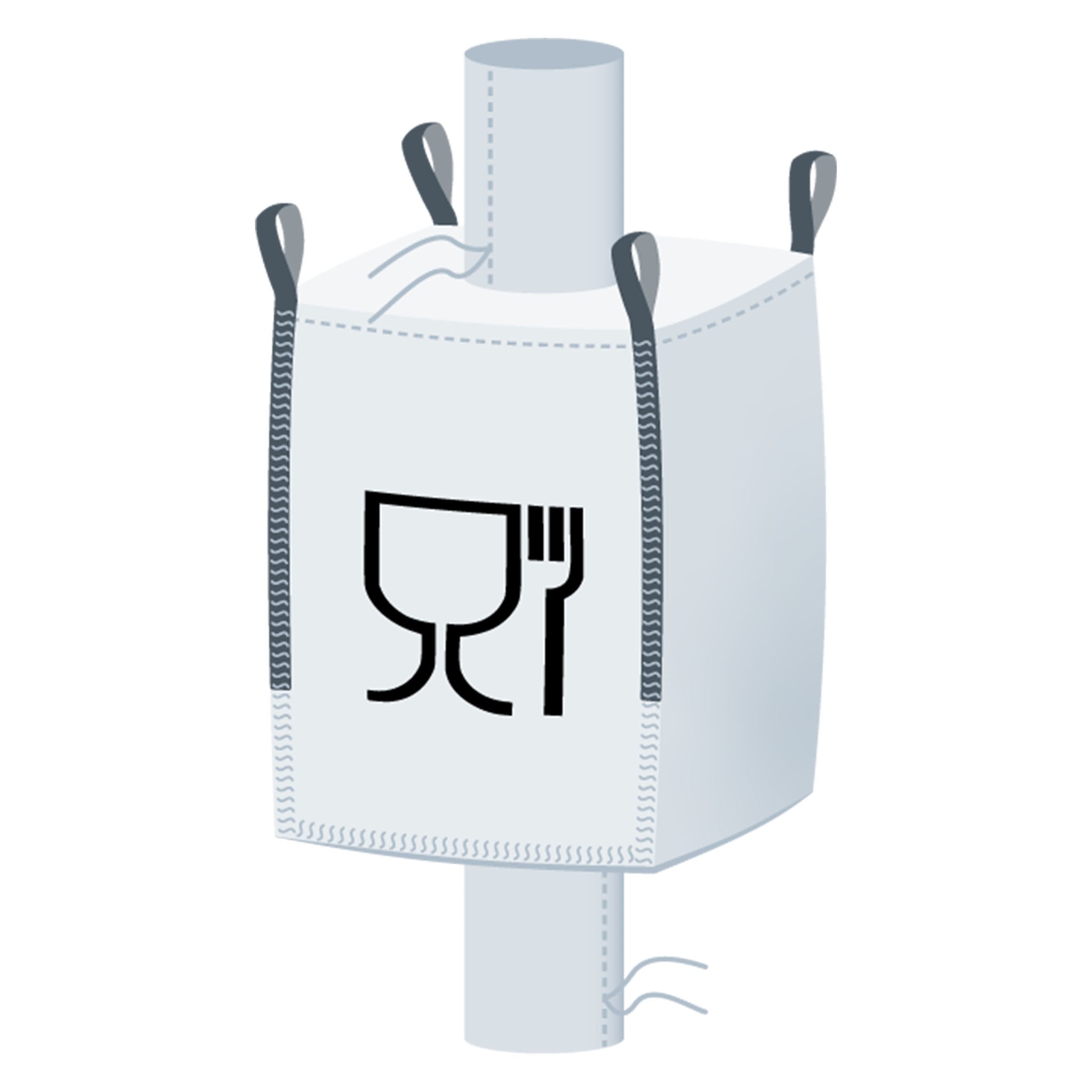 Standard | 90x90x120 cm | Ein- und Auslauf | Staubdicht | Lebensmittelecht | 1.500 Kg