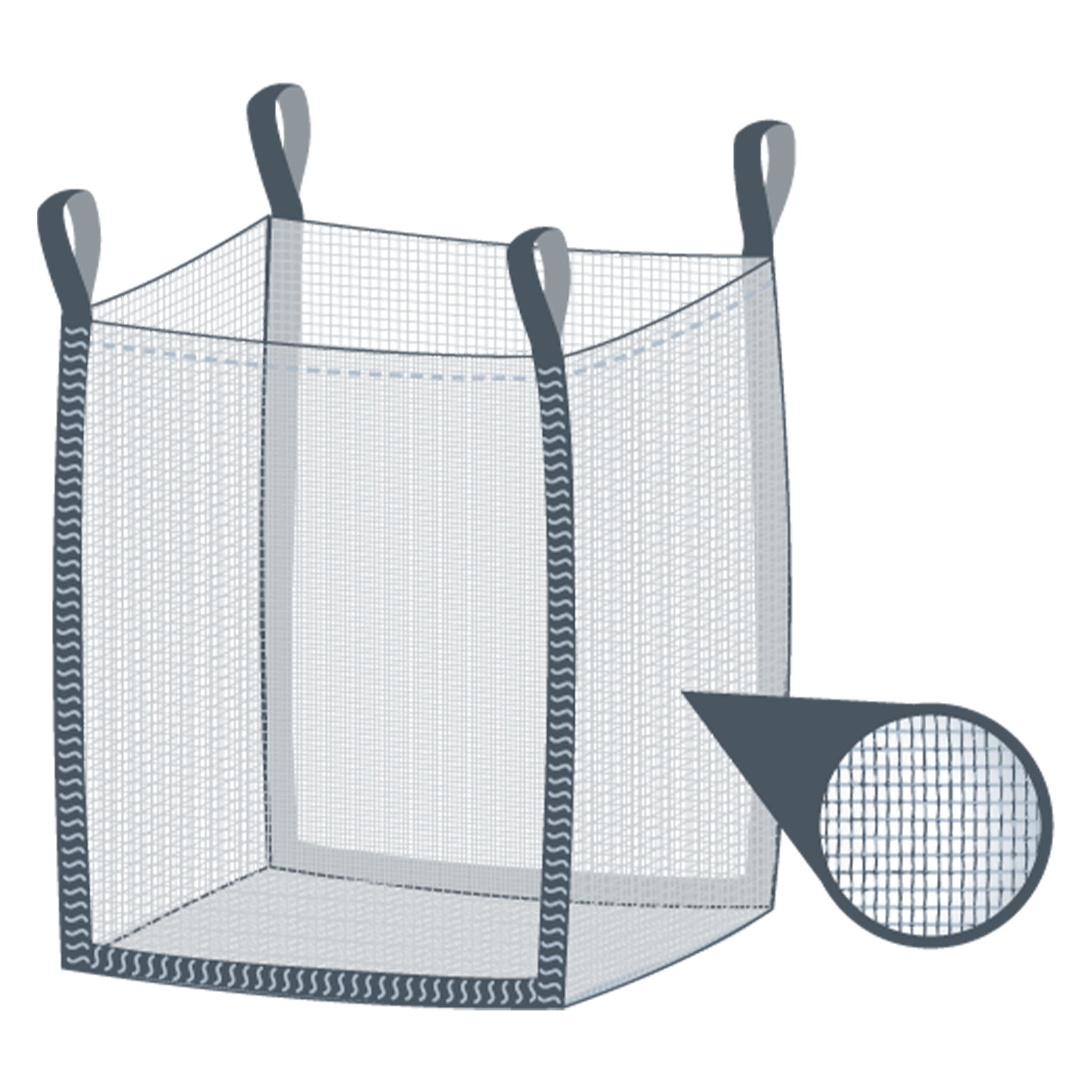 Atmungsaktiv | 100x100x160 cm | Offen und Boden geschlossen | 1.250 Kg