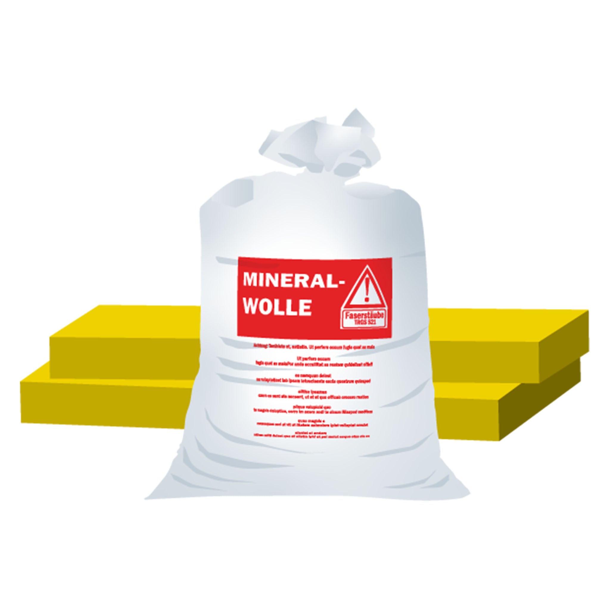 PP-Gewebe | 100x150 cm  | KMF/Mineralwolle-Aufdruck | Beschichtet | 330 Liter